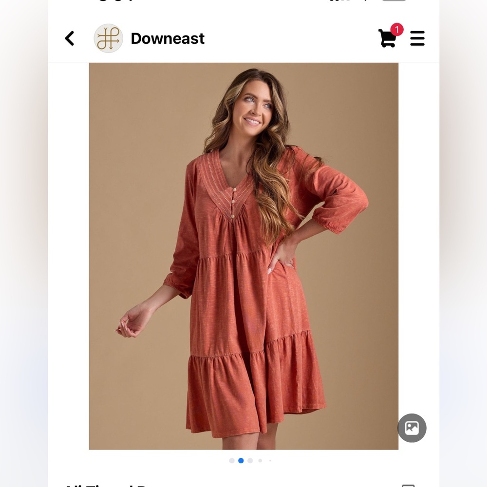 NWT DownEast burnt orange dress